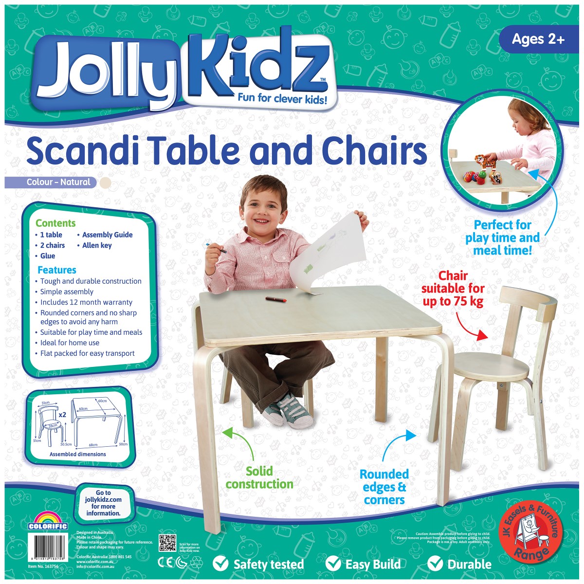 Jolly kidz scandi sale table and chairs