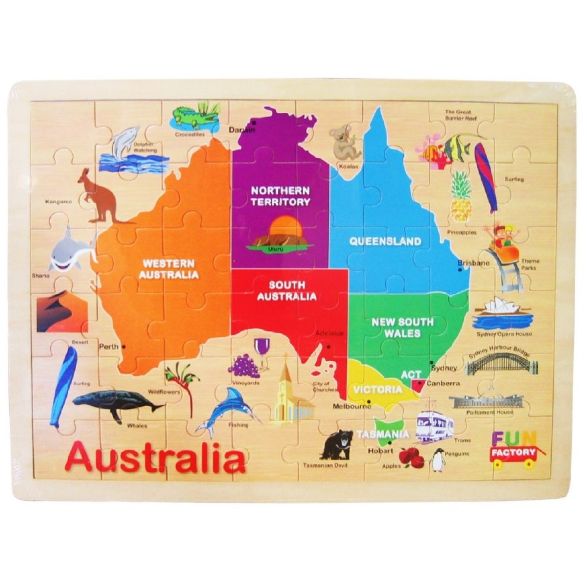Puzzle Australia Map Wood | Toys | Casey's Toys