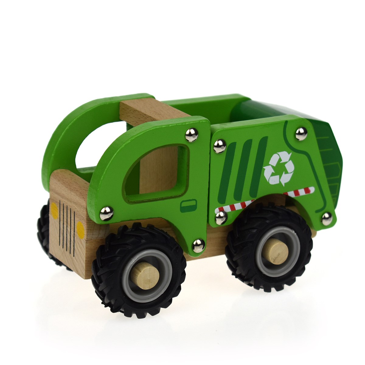 wooden garbage truck