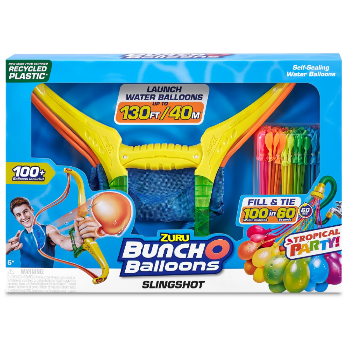 Bunch O Balloons Tropical Party Slingshot With 100 Water Balloons | Toy ...