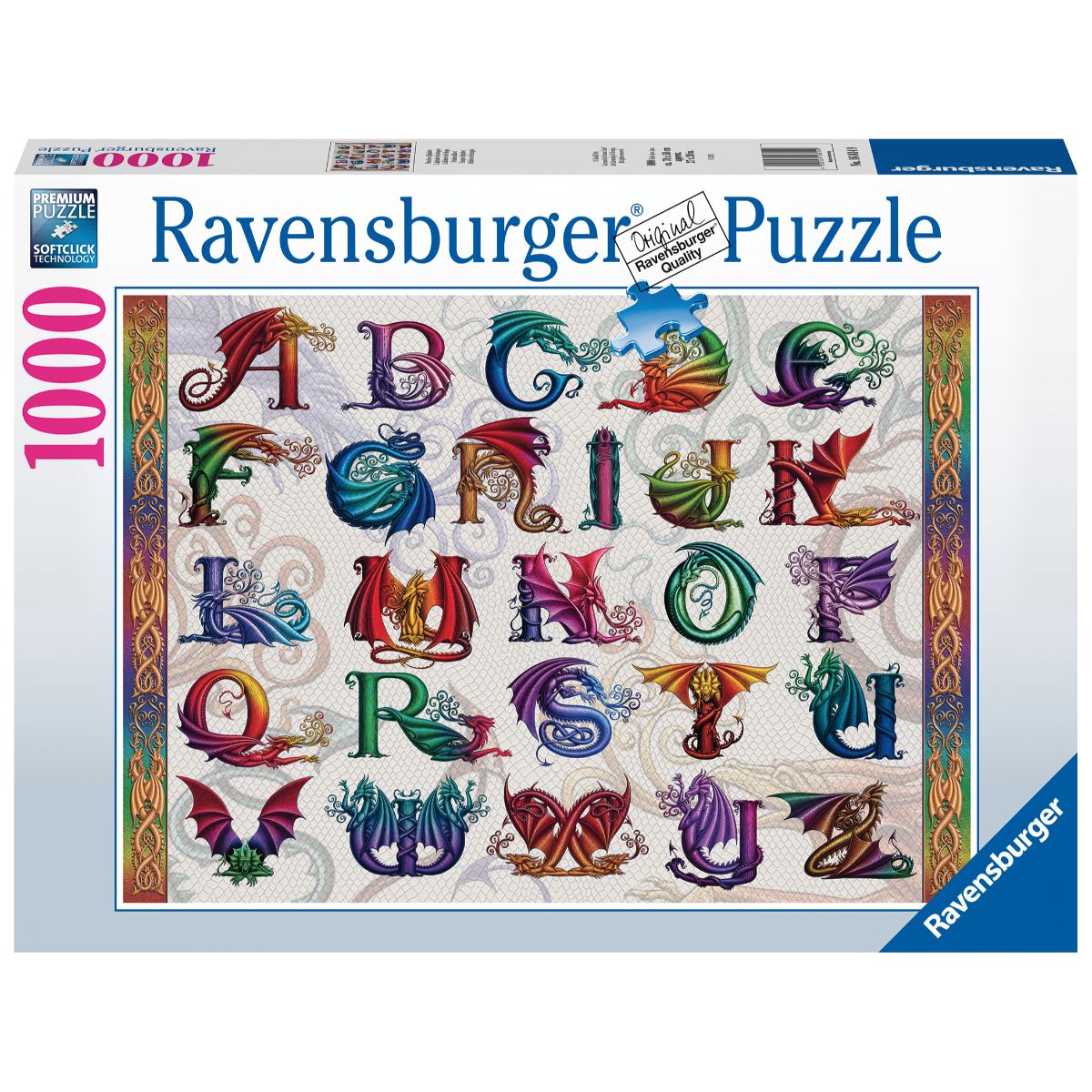 Ravensburger Puzzle 1000 Piece Dragon Alphabet | Toys | Casey's Toys